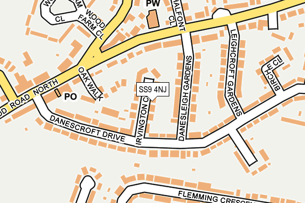 SS9 4NJ map - OS OpenMap – Local (Ordnance Survey)