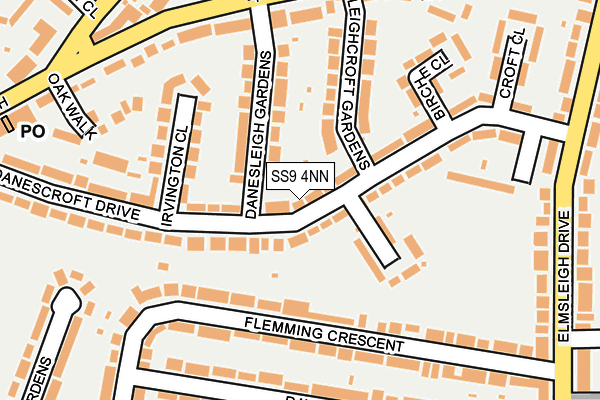 SS9 4NN map - OS OpenMap – Local (Ordnance Survey)