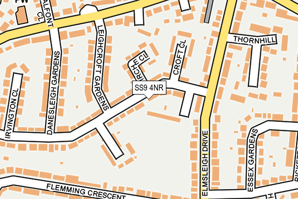 SS9 4NR map - OS OpenMap – Local (Ordnance Survey)