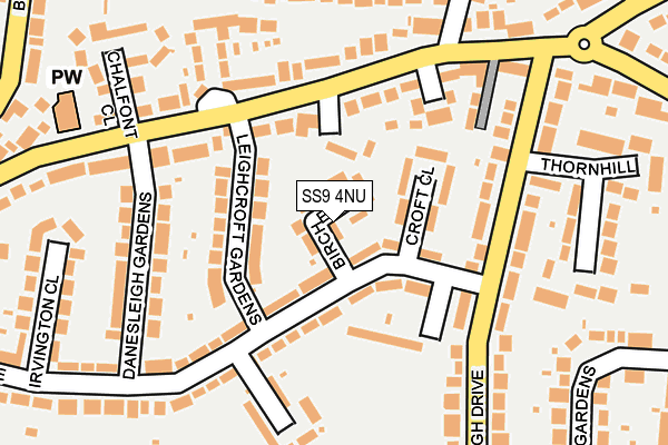 SS9 4NU map - OS OpenMap – Local (Ordnance Survey)