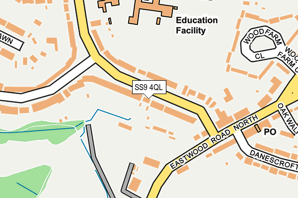 SS9 4QL map - OS OpenMap – Local (Ordnance Survey)