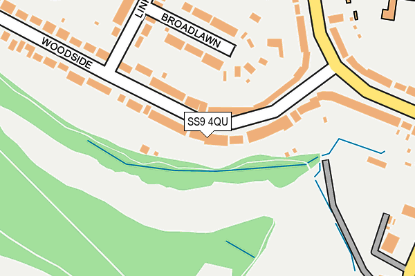 SS9 4QU map - OS OpenMap – Local (Ordnance Survey)