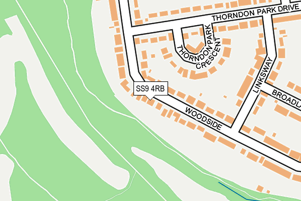 SS9 4RB map - OS OpenMap – Local (Ordnance Survey)