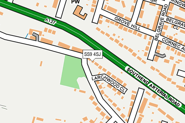 SS9 4SJ map - OS OpenMap – Local (Ordnance Survey)