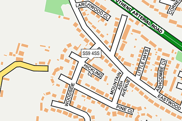 SS9 4SS map - OS OpenMap – Local (Ordnance Survey)