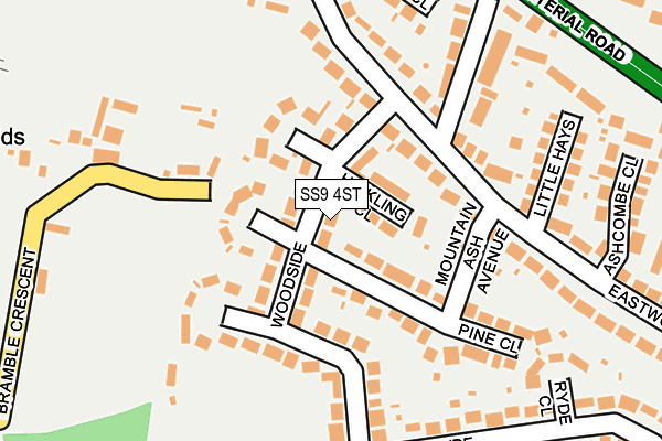 SS9 4ST map - OS OpenMap – Local (Ordnance Survey)