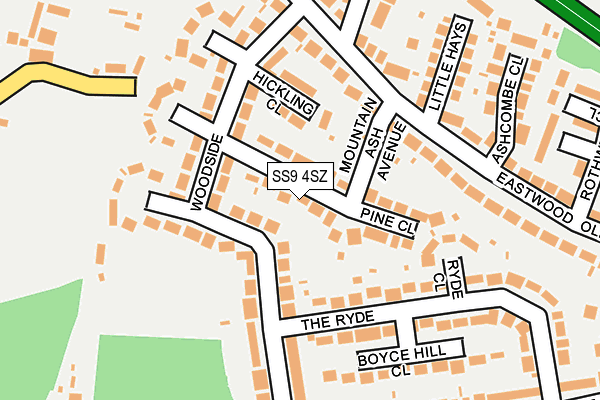 SS9 4SZ map - OS OpenMap – Local (Ordnance Survey)