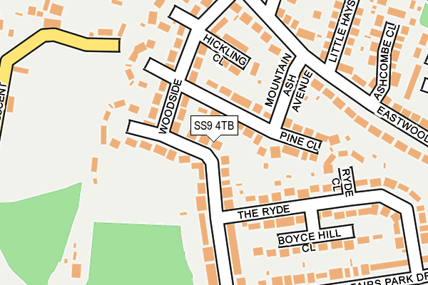 SS9 4TB map - OS OpenMap – Local (Ordnance Survey)
