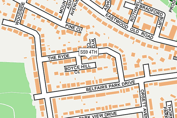SS9 4TH map - OS OpenMap – Local (Ordnance Survey)