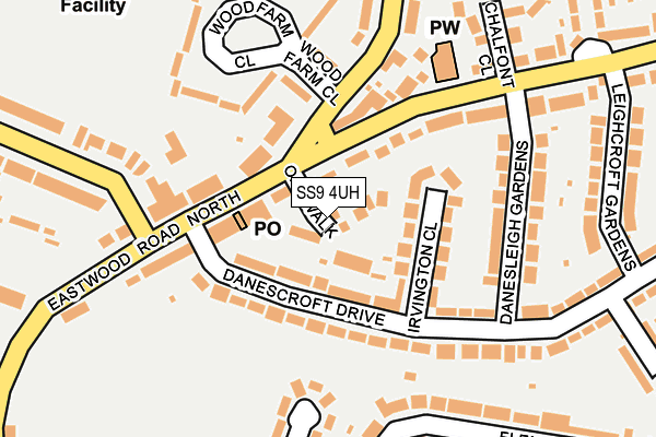 SS9 4UH map - OS OpenMap – Local (Ordnance Survey)
