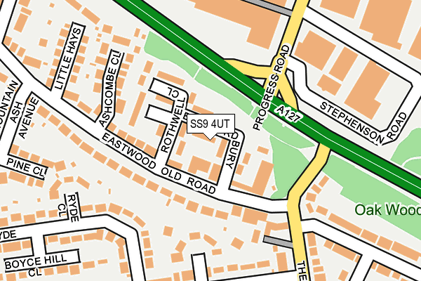 SS9 4UT map - OS OpenMap – Local (Ordnance Survey)
