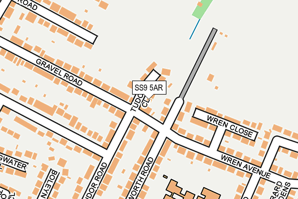 SS9 5AR map - OS OpenMap – Local (Ordnance Survey)