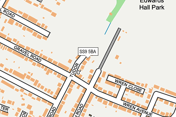 SS9 5BA map - OS OpenMap – Local (Ordnance Survey)