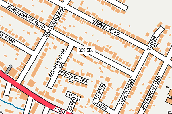 SS9 5BJ map - OS OpenMap – Local (Ordnance Survey)