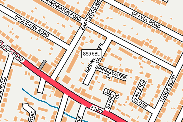 SS9 5BL map - OS OpenMap – Local (Ordnance Survey)