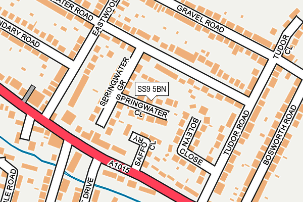 SS9 5BN map - OS OpenMap – Local (Ordnance Survey)