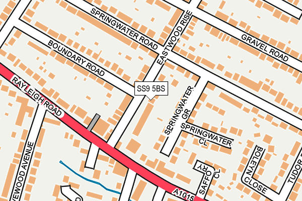 SS9 5BS map - OS OpenMap – Local (Ordnance Survey)