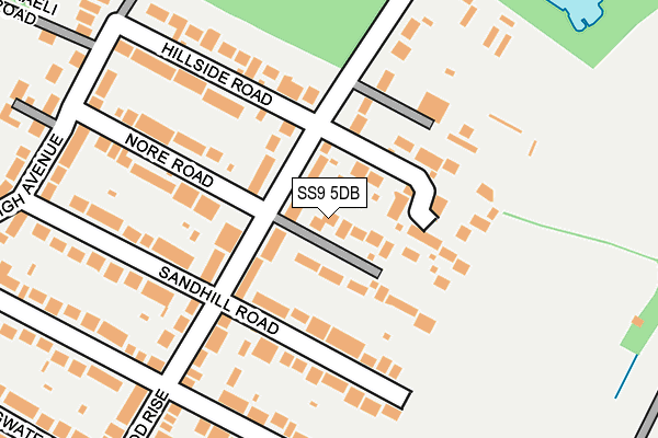 SS9 5DB map - OS OpenMap – Local (Ordnance Survey)