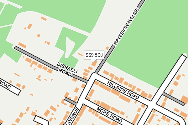 SS9 5DJ map - OS OpenMap – Local (Ordnance Survey)