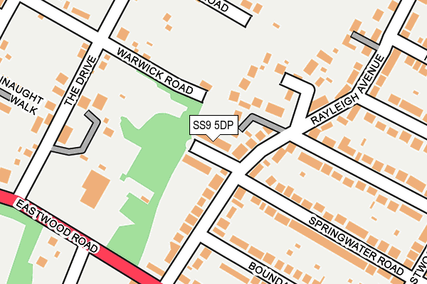 SS9 5DP map - OS OpenMap – Local (Ordnance Survey)