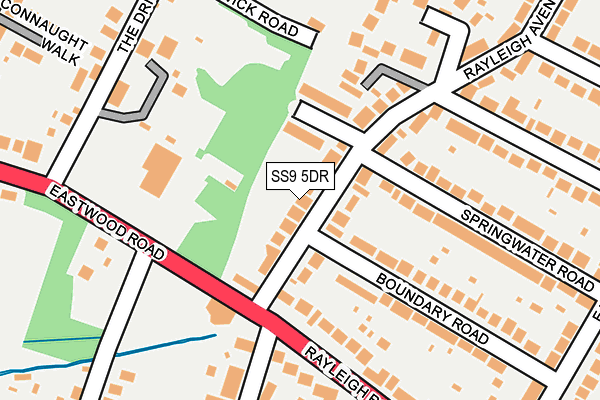 SS9 5DR map - OS OpenMap – Local (Ordnance Survey)