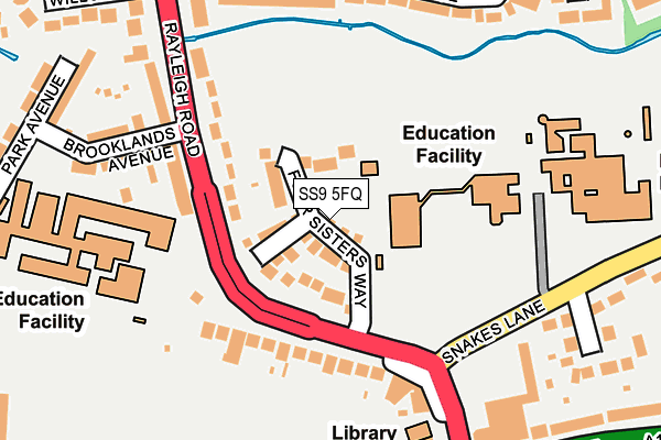 SS9 5FQ map - OS OpenMap – Local (Ordnance Survey)