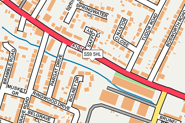 SS9 5HL map - OS OpenMap – Local (Ordnance Survey)