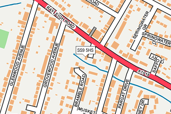 SS9 5HS map - OS OpenMap – Local (Ordnance Survey)