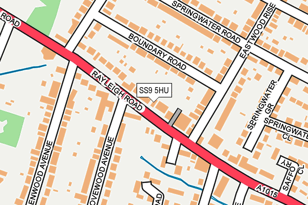 SS9 5HU map - OS OpenMap – Local (Ordnance Survey)