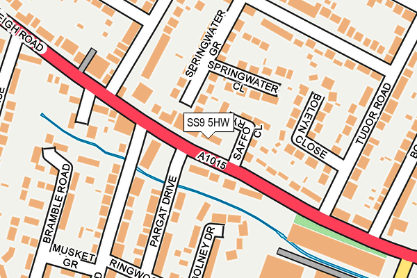 SS9 5HW map - OS OpenMap – Local (Ordnance Survey)