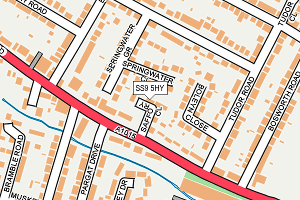 SS9 5HY map - OS OpenMap – Local (Ordnance Survey)
