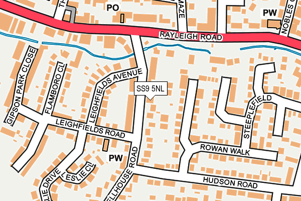 SS9 5NL map - OS OpenMap – Local (Ordnance Survey)