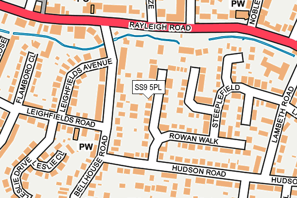 SS9 5PL map - OS OpenMap – Local (Ordnance Survey)