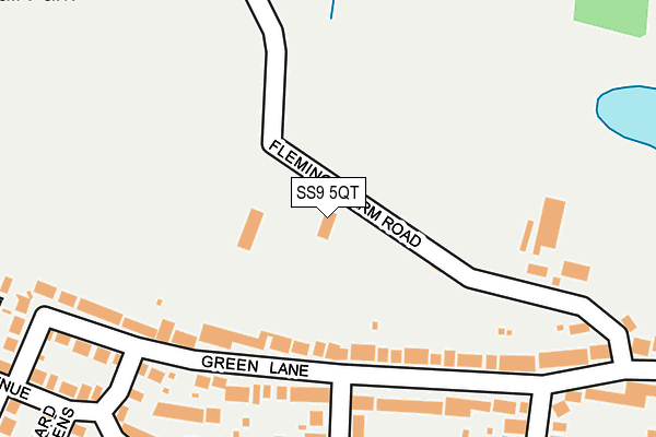 SS9 5QT map - OS OpenMap – Local (Ordnance Survey)