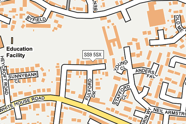 SS9 5SX map - OS OpenMap – Local (Ordnance Survey)