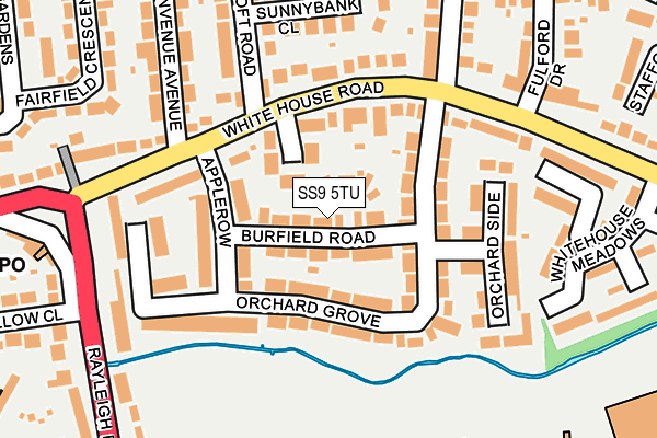 SS9 5TU map - OS OpenMap – Local (Ordnance Survey)