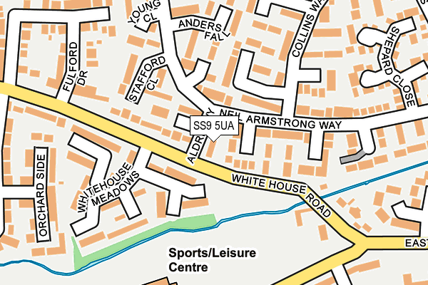SS9 5UA map - OS OpenMap – Local (Ordnance Survey)
