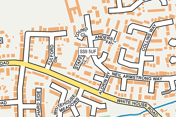 SS9 5UF map - OS OpenMap – Local (Ordnance Survey)