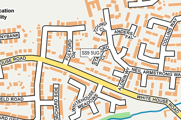 SS9 5UG map - OS OpenMap – Local (Ordnance Survey)