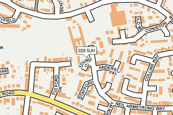 SS9 5UH map - OS OpenMap – Local (Ordnance Survey)