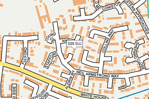 SS9 5UJ map - OS OpenMap – Local (Ordnance Survey)