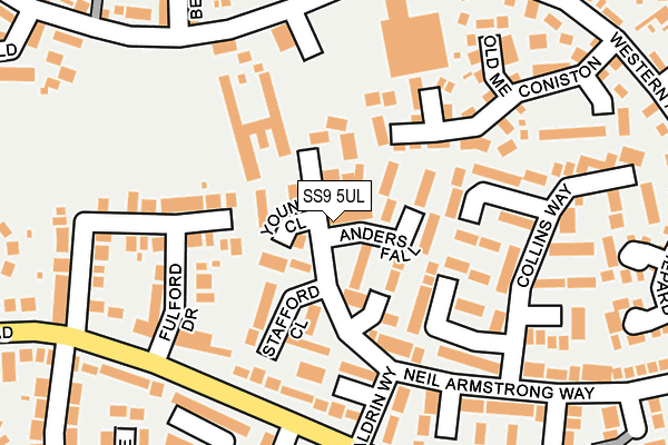 SS9 5UL map - OS OpenMap – Local (Ordnance Survey)