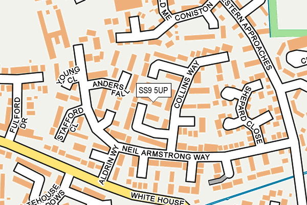 SS9 5UP map - OS OpenMap – Local (Ordnance Survey)