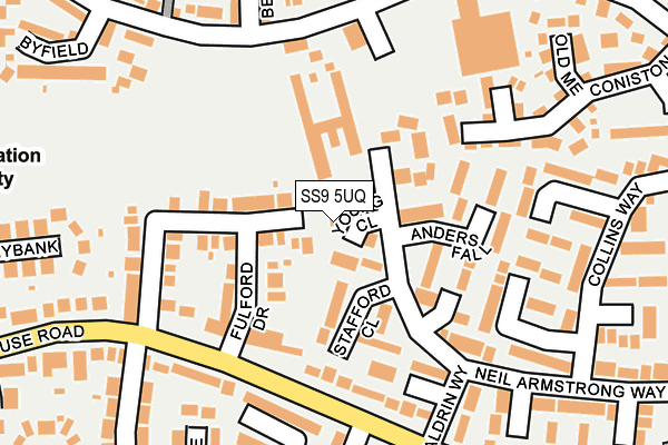 SS9 5UQ map - OS OpenMap – Local (Ordnance Survey)