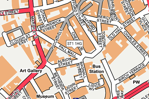 ST1 1HG map - OS OpenMap – Local (Ordnance Survey)