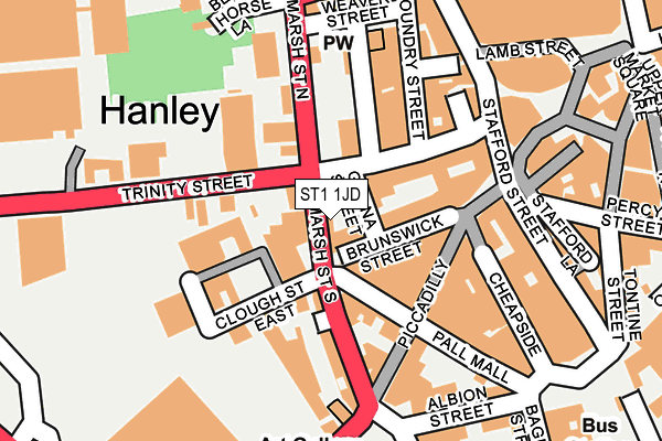 Map of PORTOFINO (HANLEY) LTD at local scale