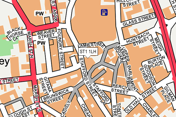 ST1 1LH map - OS OpenMap – Local (Ordnance Survey)