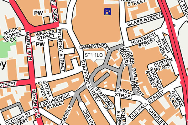 ST1 1LQ map - OS OpenMap – Local (Ordnance Survey)