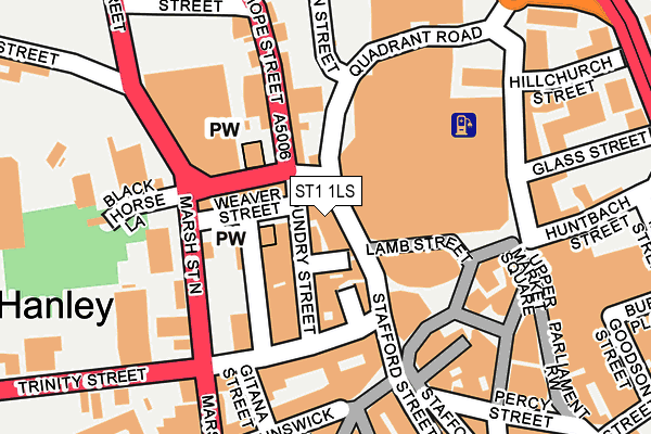 ST1 1LS map - OS OpenMap – Local (Ordnance Survey)