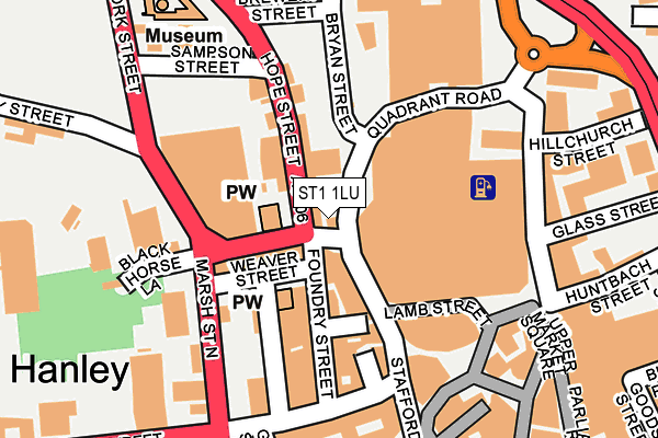 ST1 1LU map - OS OpenMap – Local (Ordnance Survey)